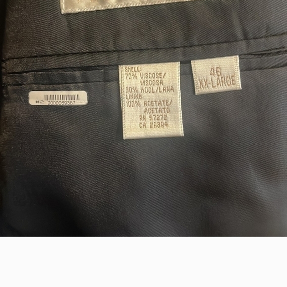 Mens Perry Ellis 46 XXL blazer in black WORN ONC - Picture 4 of 5